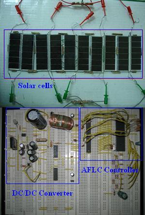 The AFLC controller is realized and tested for realizing MPPT as single or 10 solar cells.