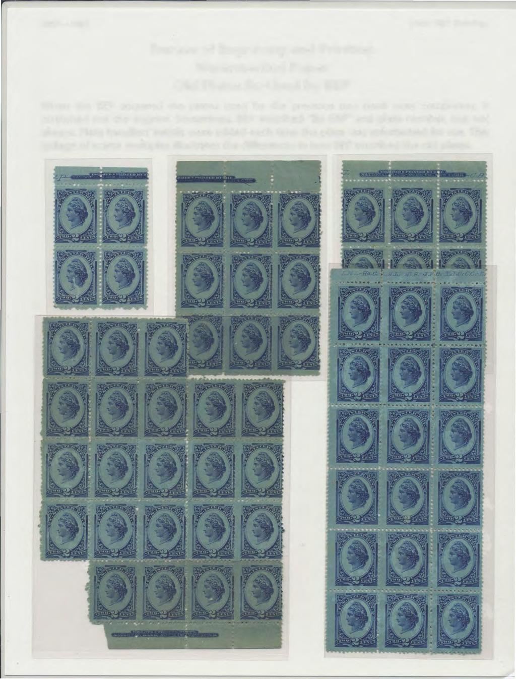 1880-1883 Initial BEP Printings Bureau of Engraving and Printing Watermarked Paper Old Plates Re-Used by BEP When the BEP acquired the plates used by the previous two bank note companies, it