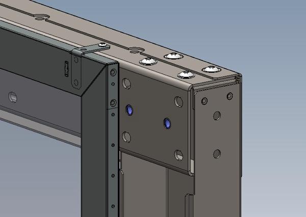 5) If Extender Panels are being used, adjust the height of the panels to match the height of the top of the Header Track.