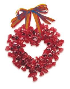 PARTY FAVORS & DECORATIONS Create a decorative, heart-shaped or round wreath of sweets as a door decoration. Vary the candies for birthdays and holidays.
