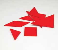 Have children repeat the activity by making a triangle with the Tangram pieces and tracing the result.
