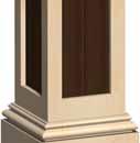 The sticking around the panels can be Shaker Style (square) or olonial (round) The panel between the mouldings can be divided into two or more panels.