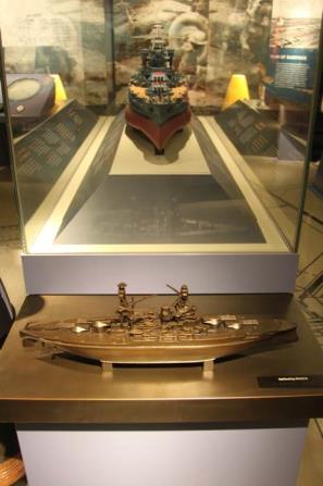 Tactile model of the USS Arizona