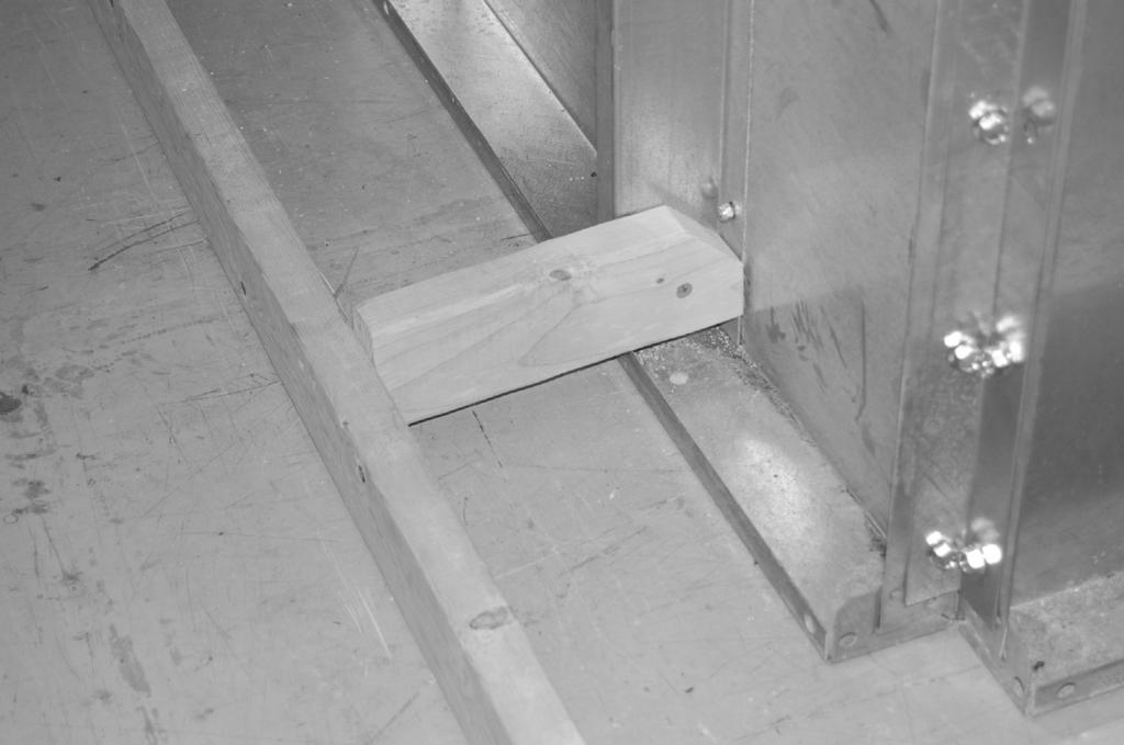 Page 5 of 9 Additional bracing is needed at the base of the panels to ensure that skirting framing stay vertically level. Cut 2 lengths of 2x4 to 10-1/2 long.