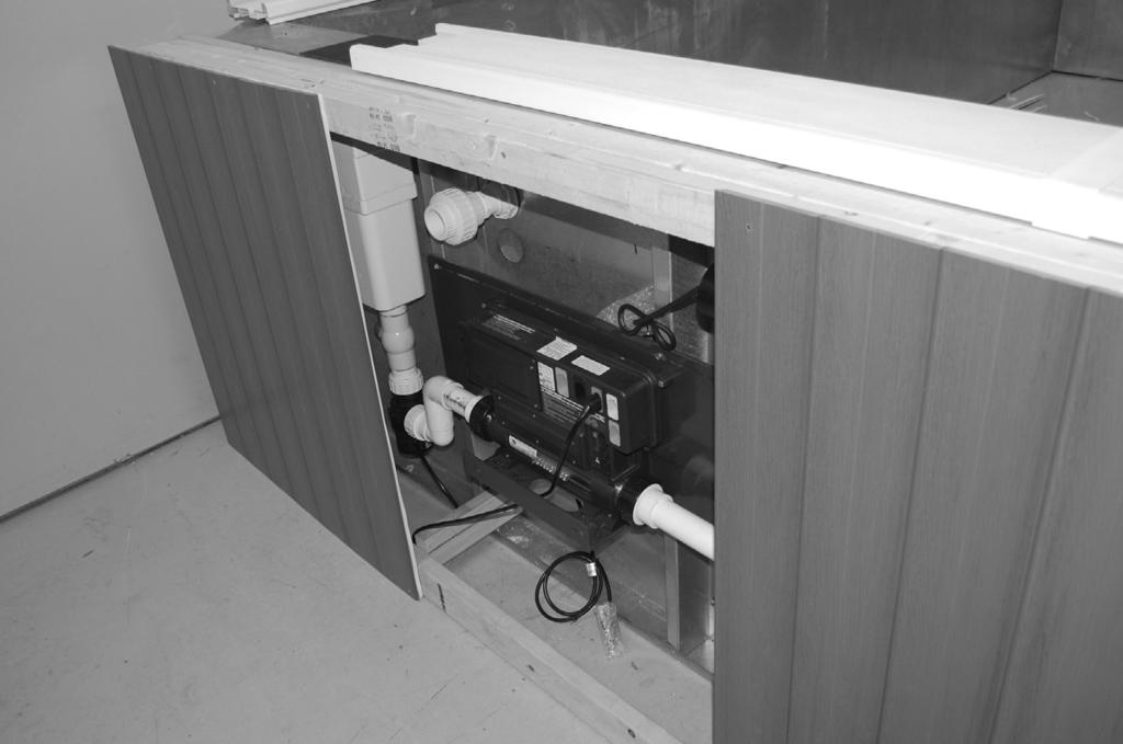 Page 7 of 9 put your Retractable Security Cover roller at the front of the pool, then attach the access door to board G. The following picture illustrates an access opening when completed.