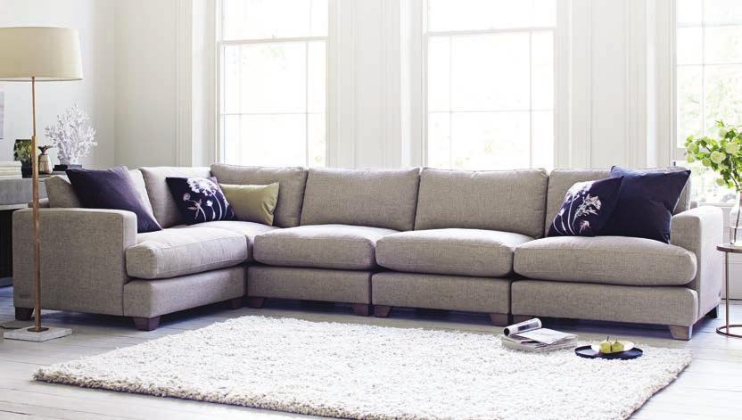 Available in over 100 beautiful fabrics. Lottie is a low, contemporary, modular sofa range with clean tailored lines offering multiple configurations with a selection of units.