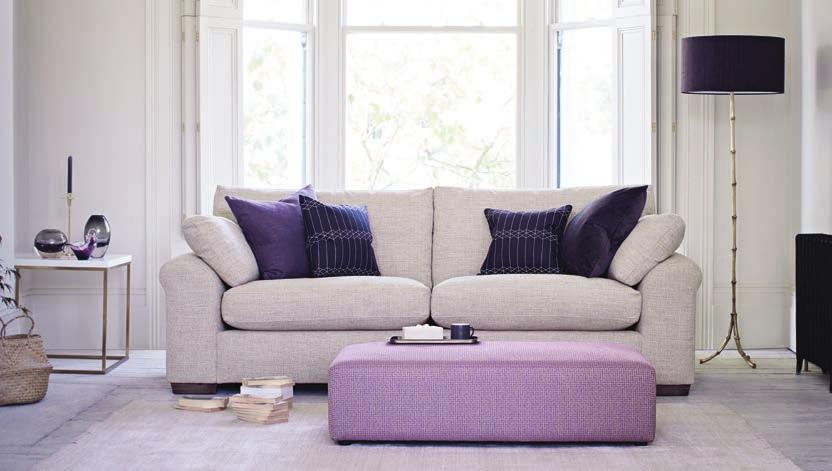 S PHIA CHL E Big and comfy, soft and sumptuous, Sophia is the perfect family sofa for lazy Sunday afternoons. Sit back, sink in and relax; with Sophia, comfort is a given. Soft, deep, fibre fillings.