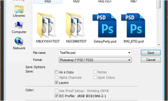 Photoshop (.PSD) file. From the File menu, choose Save As Be sure to change the format to Photoshop.