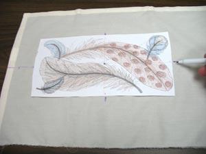 If you have embroidery software, print two templates of the design to use for placement.