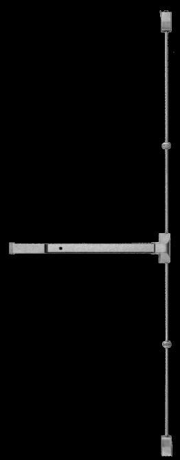 EXIT DEVICES 8400 Series Heavy-Duty Commercial Grade 1 Surface Vertical Rod Standard Features Certification: ANSI A156.3, 1994, Grade 1, UL listed Rail: Fits 28"to 36" doors.