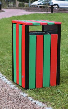 In certain circumstances, particularly if vandals use an accelerant such as petrol, this material may catch fire and burn, though these bins have galvanised steel shrouds around the top part of the