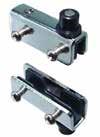 Matching locks and handles also available. UHI180000164 CP UHI180000165 MCP Pivot Hinge No boring required. 5mm glass max. Sold in pairs. For inset doors.