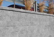 OMEGA RETAINING WALL SYSTEM ) Omeg Retining Wll Stright-Fce Unit 18 front x 12 D x 18 H b) Squre Foot Corner 18 (fce) x 9 D x 8 H c) Omeg Retining Wll Cp 18 (fce) x 11 5 /8 D x 3 5 /8 H Residentil or