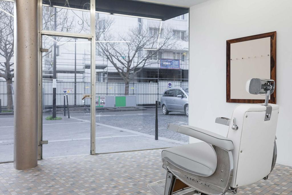 Belmont Barber s chair, leather 62 x 67 x 100 cm, 2015 Julien M at Shanaynay, 2015