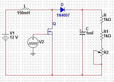 Since we have used an Arduino PWM output for gating the MOSFET gate, the switching frequency was 500Hz, thus T s = 2ms (Ned Mohan, 2002).