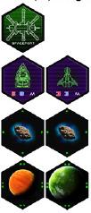 Starbase Armor Counters and Money Counters : Each Player will receive one Starbase Armor Counter and one Money Counter. A Player may have cash at maimum $25.
