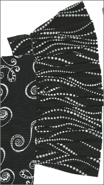 Ruffling Fabric: Two pieces medium weight cotton, one 3 x 6, one 4 x 18 Needle: 80/12 Universal Thread: Polyester or cotton construction thread Needle Position: Center BERNINA Presser Foot: Ruffler