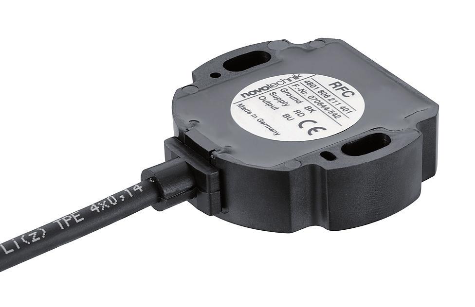 NOVOHALL Rotary Sensor touchless technology transmissive Series RFC4800 analog The RFC 4800 utilizes a separate magnet or magnetic position marker, attached to the rotating shaft to be measured.