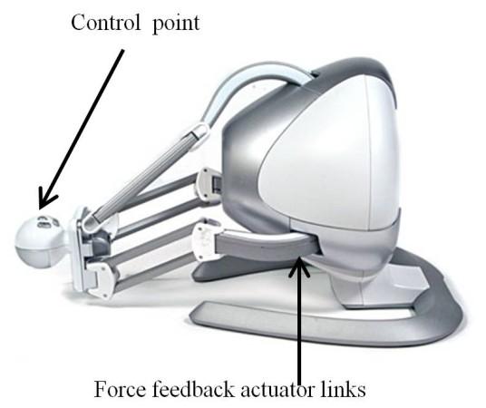 5 The Novint Falcon 3-DOF force feedback joystick device For each axis x, y and z, a separate force feedback generator is used, which generates the force pertaining to that axis.