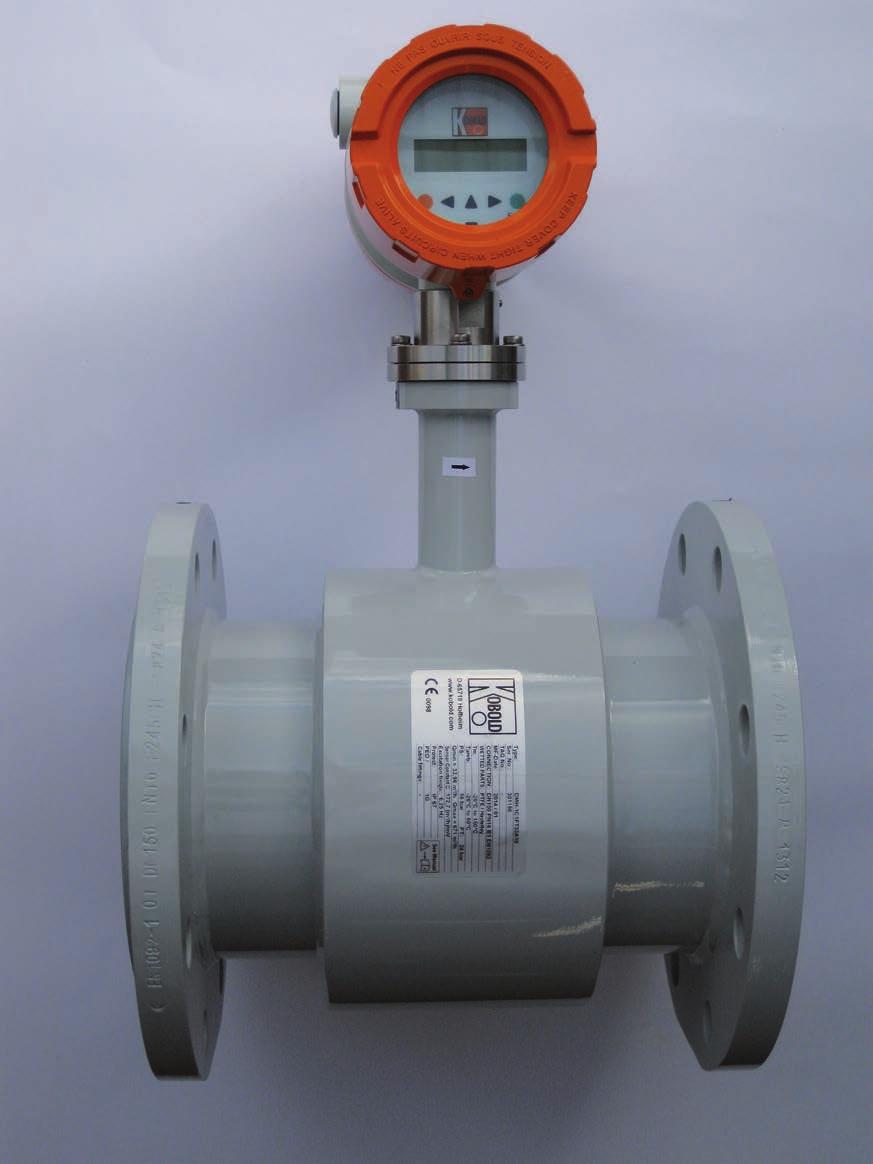 Description The KOBOD DMH flowmeter is designed to measure and monitor the volume flow rate of liquids, pulps, pastes, and other electrically conductive media without loss of pressure and can be used