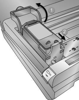 3. Lift the print carriage latch all the way open.