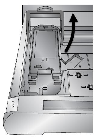 3. Lift the Cartridge Carriage Latch into the stow position.