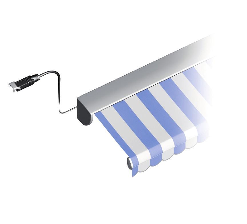 Features Awnings with one or two valance roller blinds and coupled units use multiple plug receivers and/or wind sensors (see Chapter 6.5 on page 42).