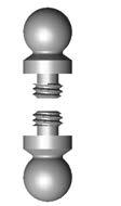 Finial Caps shown on this page are compatible with Plain Bearing Extruded 1/2 Barrell