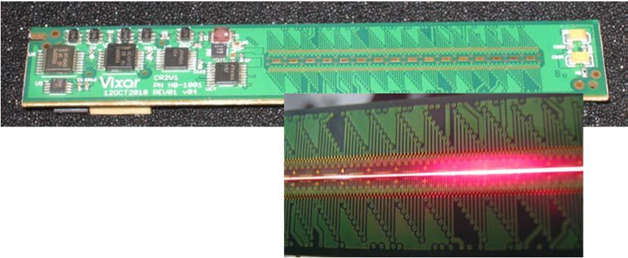 Figure 10 illustrates a custom package developed by Vixar, where the VCSEL is mounted directly on a circuit board, a spacer layer is placed surrounding the die, and then a diffuser is placed on the