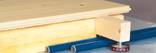 The boards can be quickly and easily installed together with impact reduction insulation.