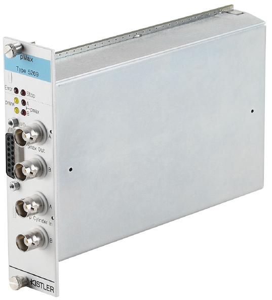 pmax Module Type 5269 for Measuring and Monitoring Maximum Pressures The new two-channel pmax module Type 5269 offers an ideal expansion for the universal Signal Conditioning Platform (SCP) for