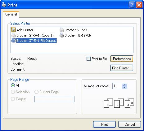 4. Printing Directly from Applications (6) The following window appears.