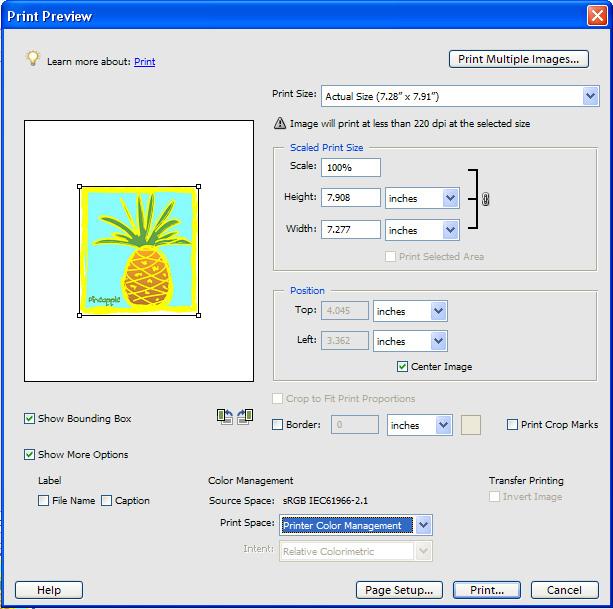 4. Printing Directly from Applications Printing: (1) Select "Print..." on "File" menu.