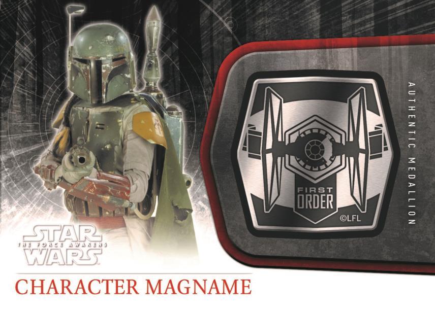 Medallion Cards feature heroes of The Resistance and villains of The First Order. Medallion Cards: Featuring heroes and villains from Star Wars: The Force Awakens.