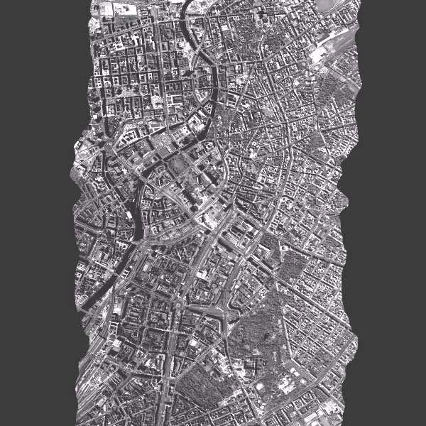 ADS image - Berlin-Alexanderplatz ~ 1:35,000 Airborne Digital Sensor: engineering model Flying height: 9,840 ft.