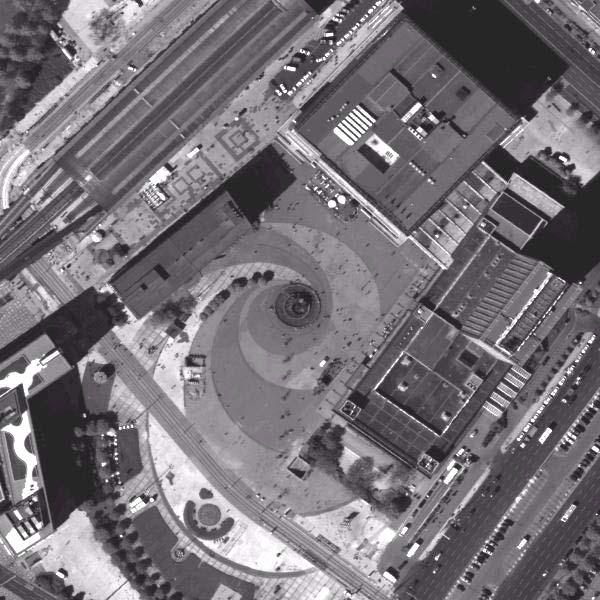 ADS image - Berlin-Alexanderplatz ~ 1:2,000 Airborne Digital Sensor: engineering model Flying height: 9,840 ft.