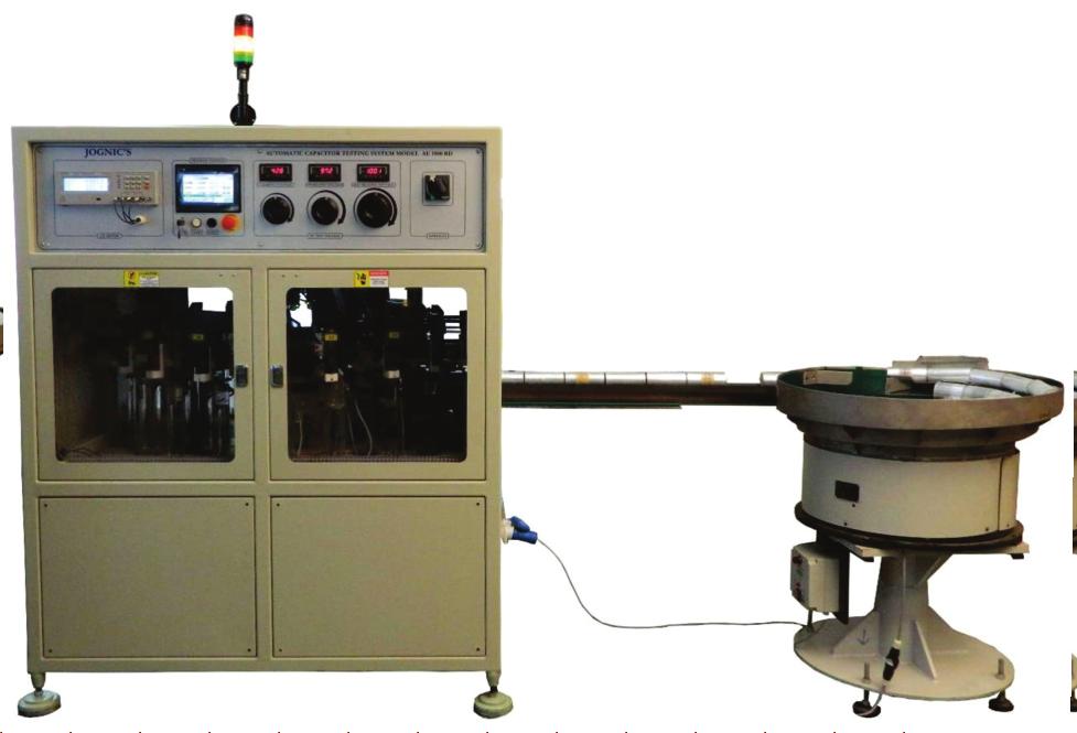 TESTING & SORTING Automatic Capacitor Testing System Model AE 1000RD Features Designed to perform DC short clearing by applying upto 5000V DC gradually under different stations, followed by measuring