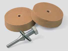 FOR USE WITH NORMAL DRILLS OR STRAIGHT LAPPING MACHINES. KIT COMPOSED OF 2 RUBBER DISCS AND 1 PIN FOR USING DISCS.