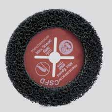 28/32 28/32 28/32 28/32 Ø PIN 6 6 8 8 Pickling disc with fibre support HIGHLY RESISTANT NYLON FIBRE DISCS WITH INCORPORATED ABRASIVE AND SPECIAL ALLOYING ELEMENT. FOR USE ON ANGULAR LAPPING MACHINES.