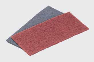 Abrasive sponges SYNTHETIC FIBRE ABRASIVE FOR NORMAL FINISHING TREATMENT OR FOR USE WITH ORBITAL LAPPING MACHINE FOR WOOD, METAL, PLASTIC MATERIALS, LEATHER AND GLASS 342 00 00010 342 00 00020