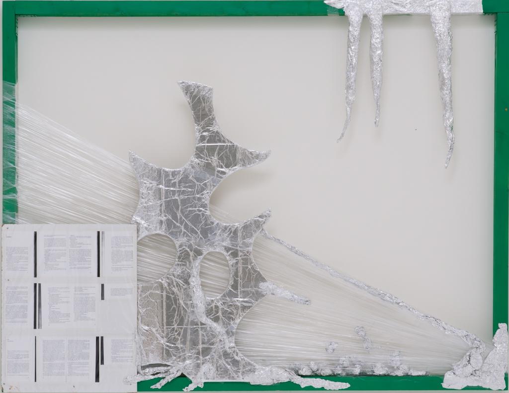 Above: Relief Abstrait no 549 (Bataille), Thomas Hirschhorn,1999 (wood, cardboard, plastic foil, aluminum foil). Photos by Linda Pace Foundation.