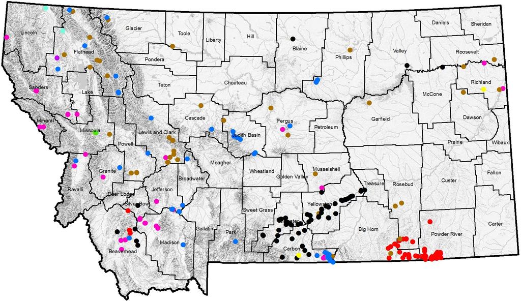 Overview of Known Montana Bat Roosts