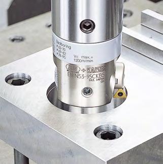This accurate clamping allows boring diameter setup to be done with a boring head only, increasing the machine utilization and drastically reducing labor.