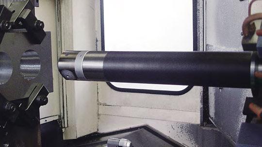Achieves high speed and high efficiency machining for work requiring a long projection length.