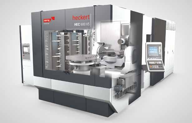 HEC Series 11 5-axis machining centers with NC rotary and pivoting unit.