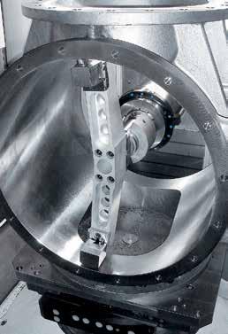 Semi-finish and finish machining of crankcases for V8 cylinder diesel engines in 2 clamping positions on the HEC 800 Athletic.