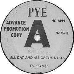 The Kinks - All Day and All of the Night, lyrics I'm not content to be with you in the daytime Girl I want to be with you all of the time The only time I feel alright is by your side Girl I want to
