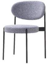 SPECIAL RAF SIMONS FABRIC RETAIL DKK INCL VAT NOISE PILOT ARGO SERIES 430 CHAIR RAF SIMONS, NOISE 742 Fully upholstered stacking chair H: 82 cm, seat height: 46 cm, ø45 cm