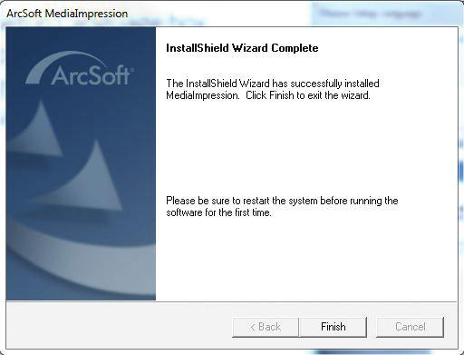 8. The software installation is now complete.