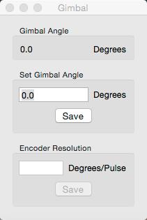 Page of 9 Version. //7.. Gimbal The gimbal configuration dialogue is only used in speciality gimbal applications.